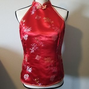 Beautiful Red Asian Blouse